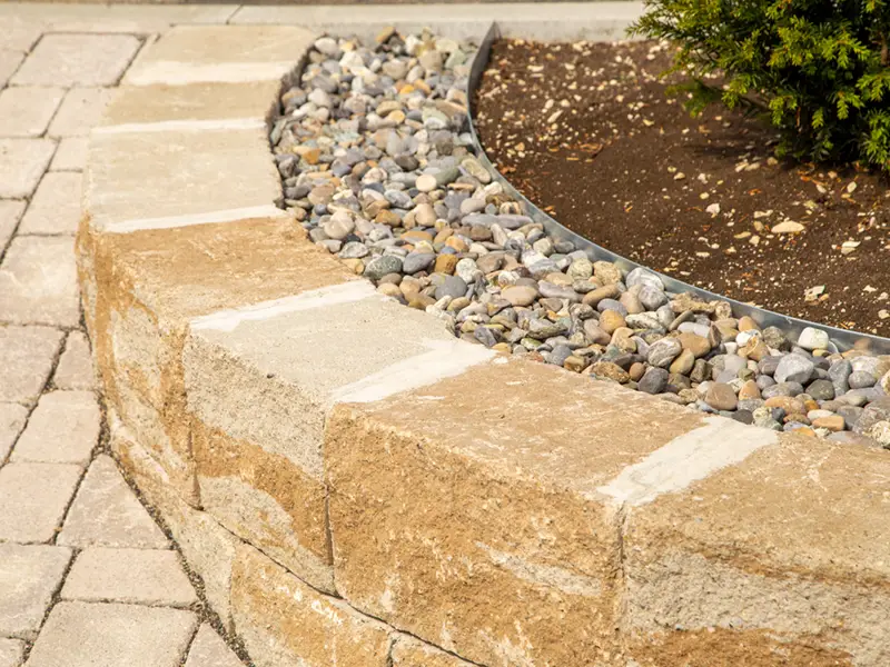 Construction of a new wall and terrace